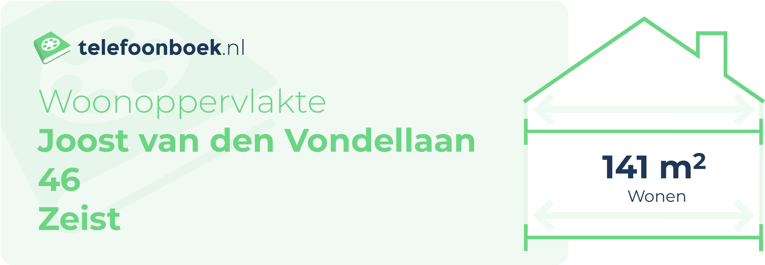 Woonoppervlakte Joost Van Den Vondellaan 46 Zeist