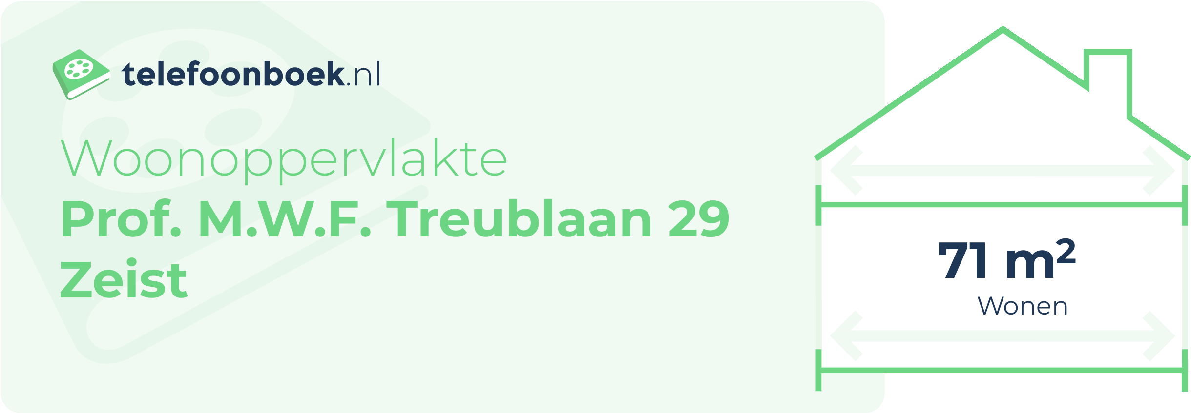 Woonoppervlakte Prof. M.W.F. Treublaan 29 Zeist