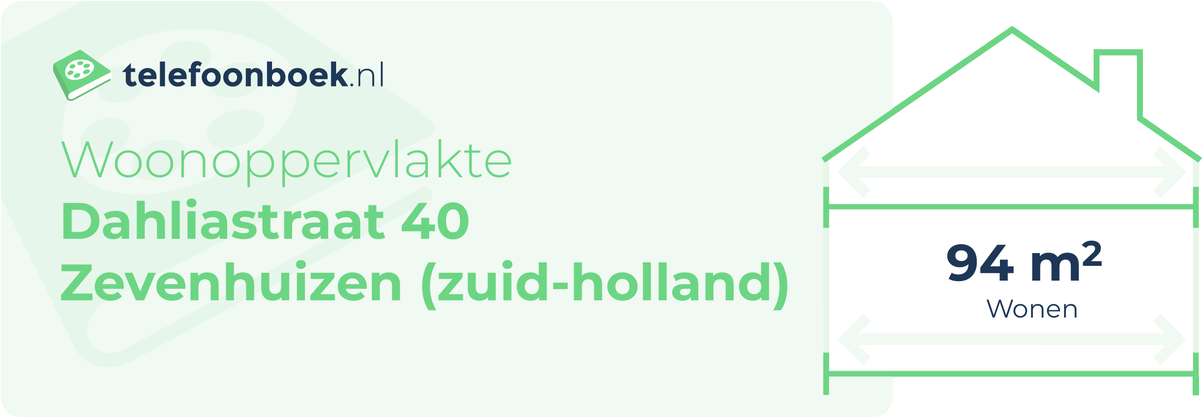 Woonoppervlakte Dahliastraat 40 Zevenhuizen (Zuid-Holland)