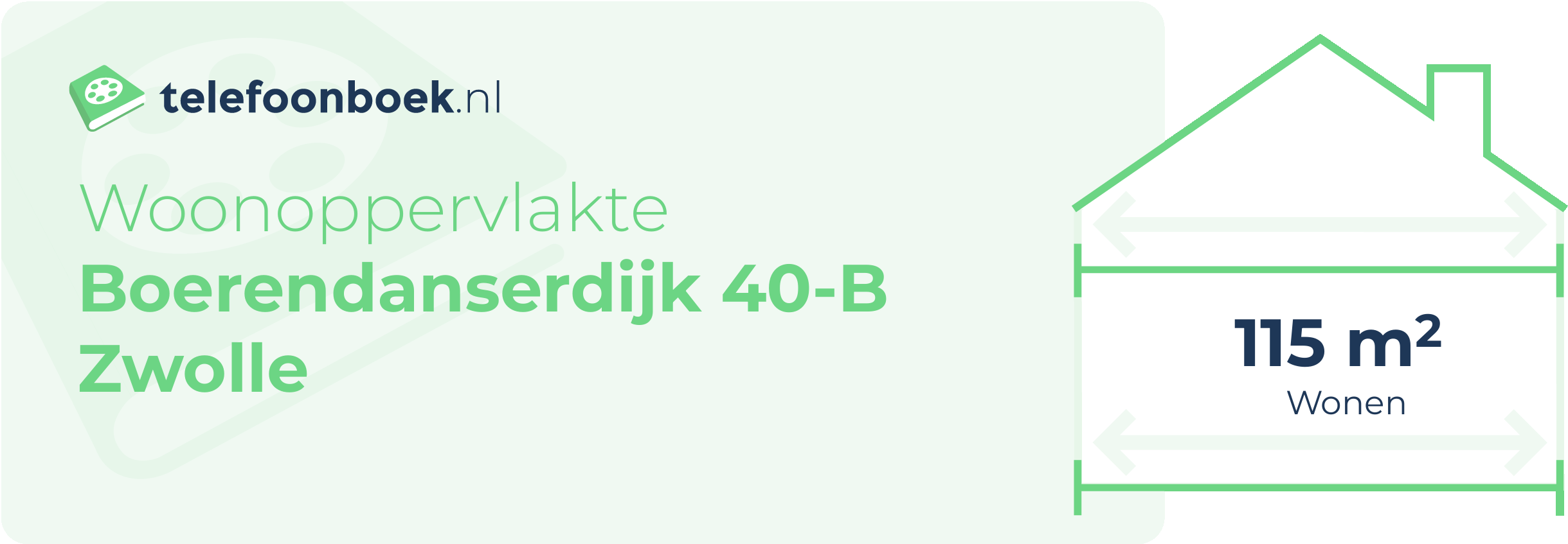 Woonoppervlakte Boerendanserdijk 40-B Zwolle
