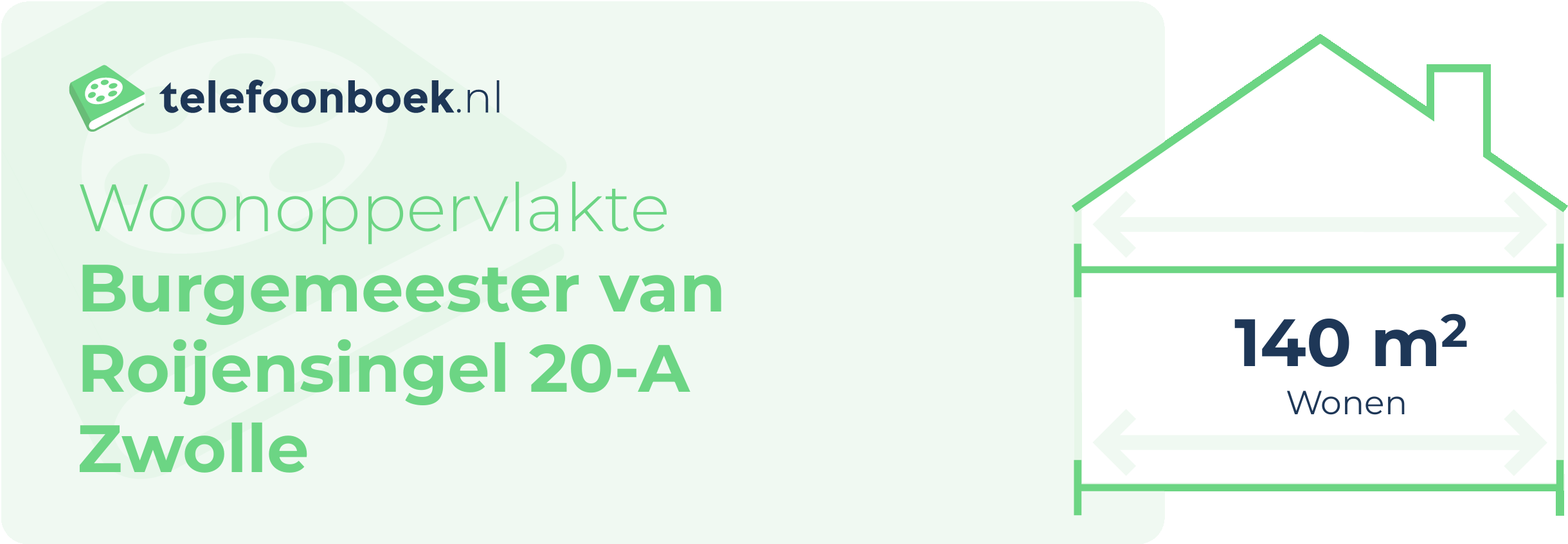 Woonoppervlakte Burgemeester Van Roijensingel 20-A Zwolle