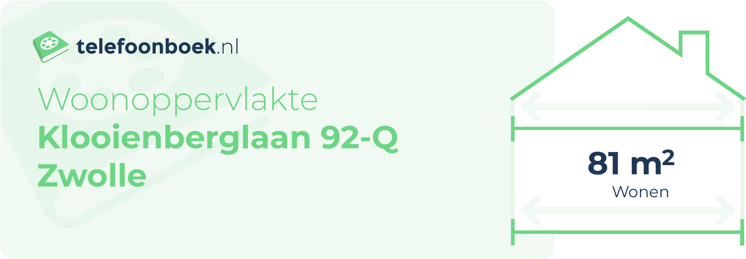 Woonoppervlakte Klooienberglaan 92-Q Zwolle