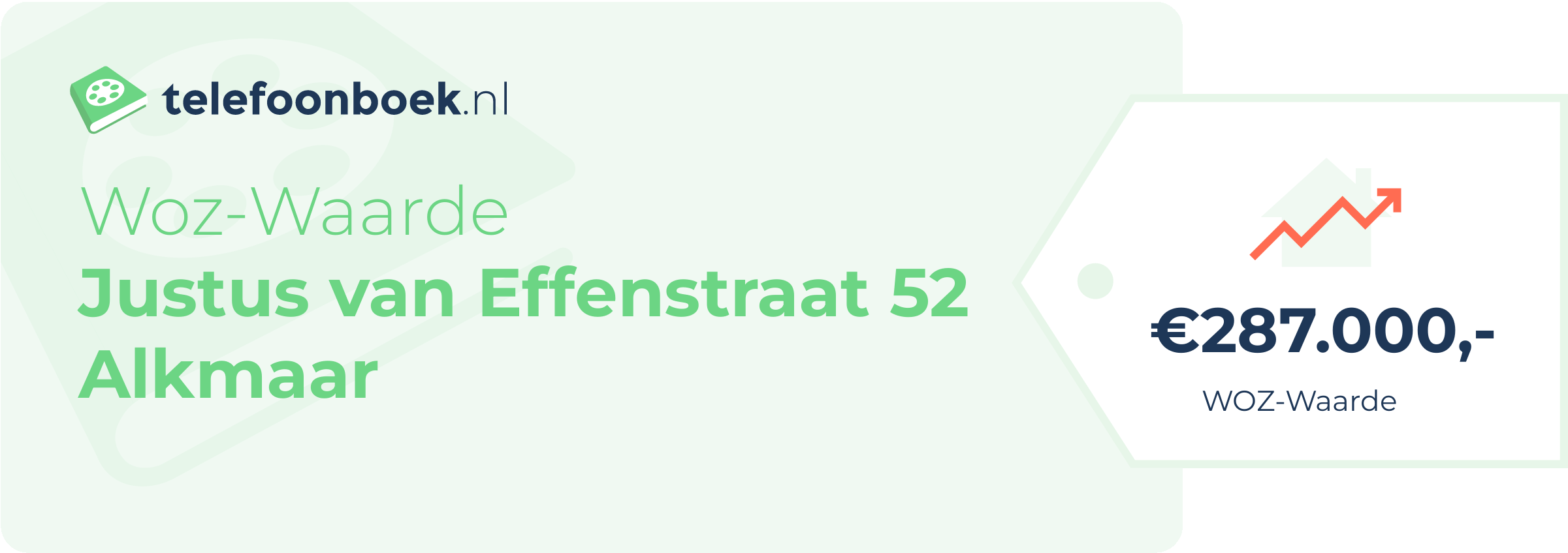 WOZ-waarde Justus Van Effenstraat 52 Alkmaar