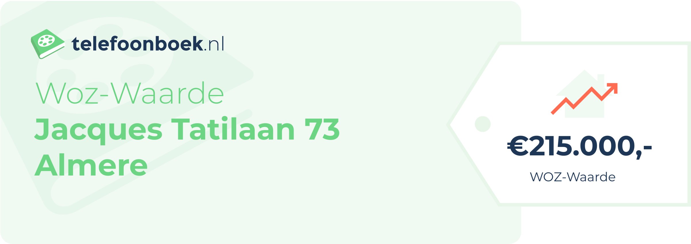 WOZ-waarde Jacques Tatilaan 73 Almere