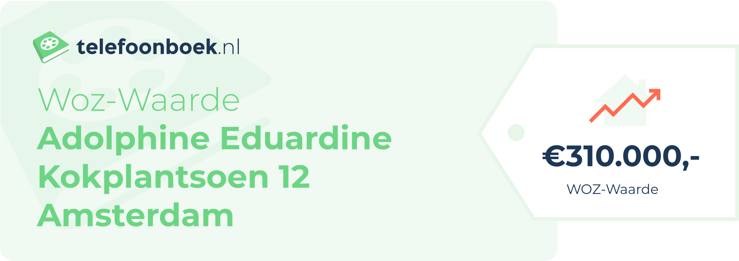 WOZ-waarde Adolphine Eduardine Kokplantsoen 12 Amsterdam