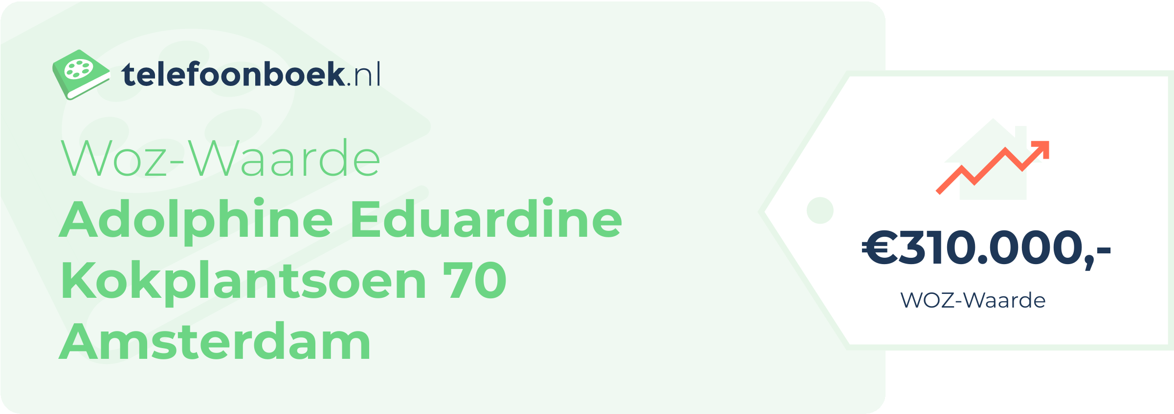 WOZ-waarde Adolphine Eduardine Kokplantsoen 70 Amsterdam