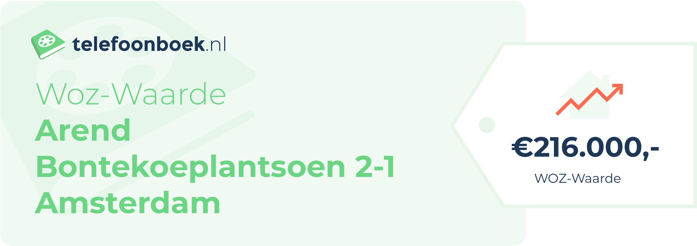 WOZ-waarde Arend Bontekoeplantsoen 2-1 Amsterdam