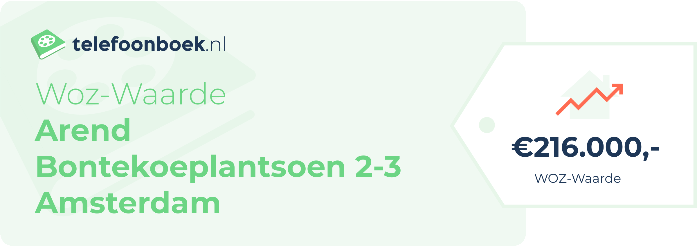 WOZ-waarde Arend Bontekoeplantsoen 2-3 Amsterdam