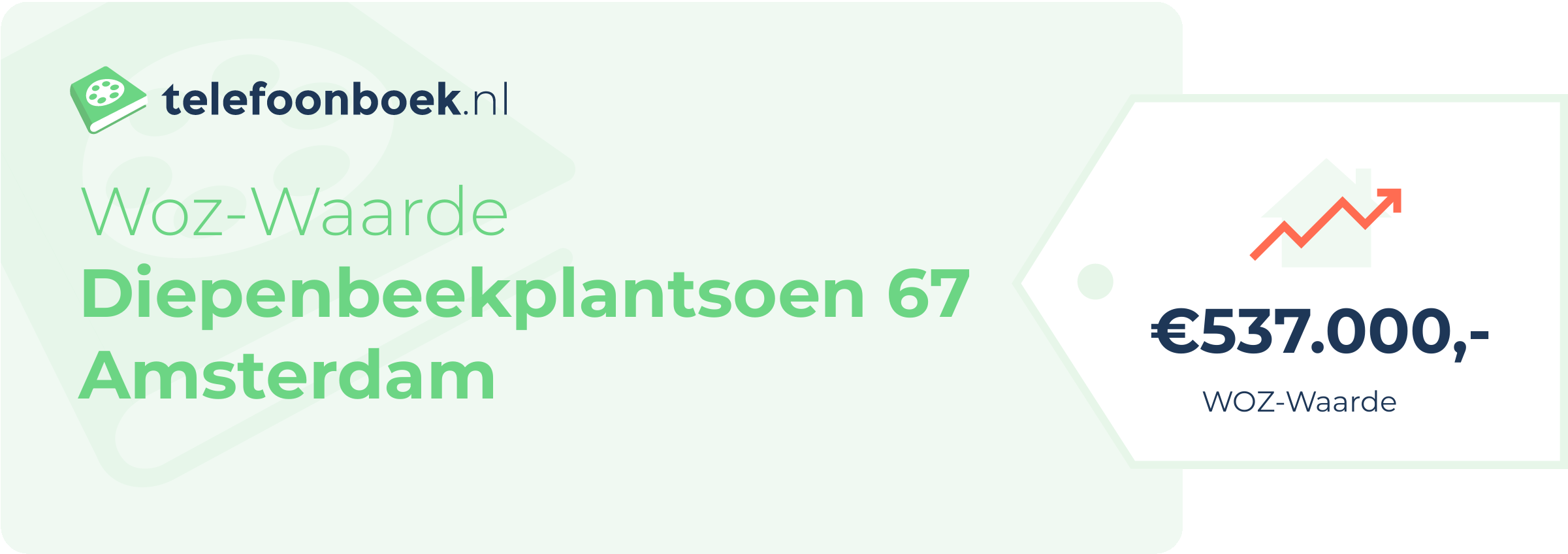 WOZ-waarde Diepenbeekplantsoen 67 Amsterdam