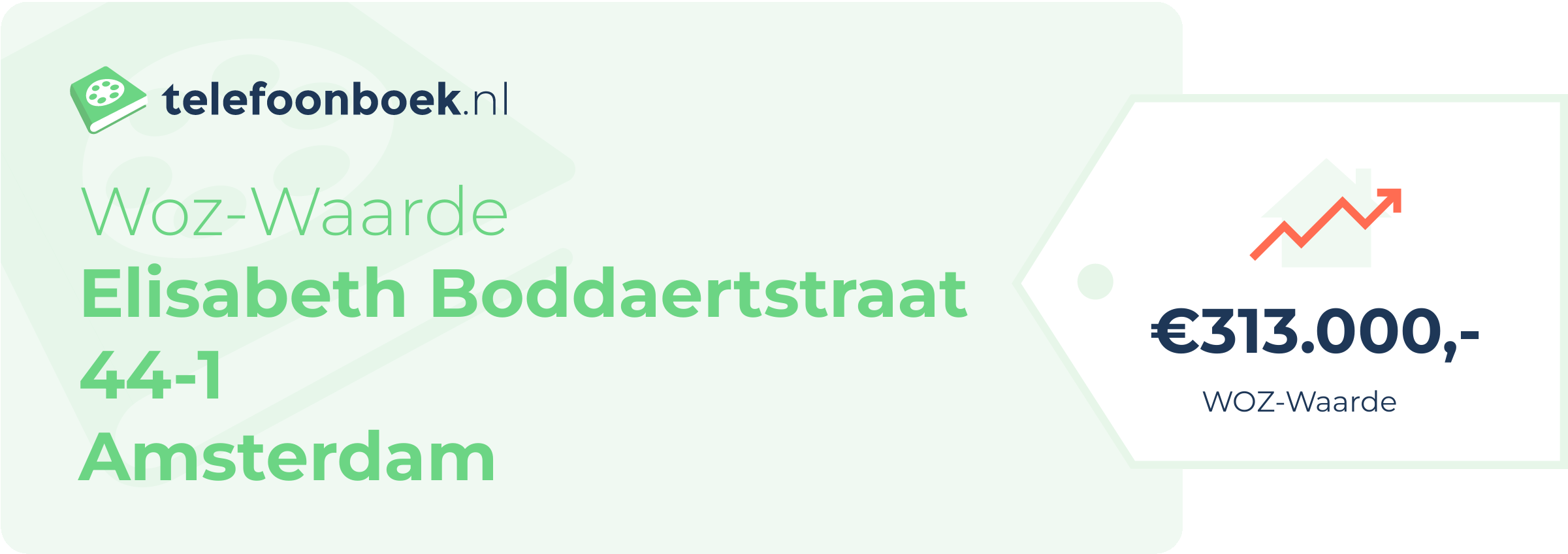 WOZ-waarde Elisabeth Boddaertstraat 44-1 Amsterdam