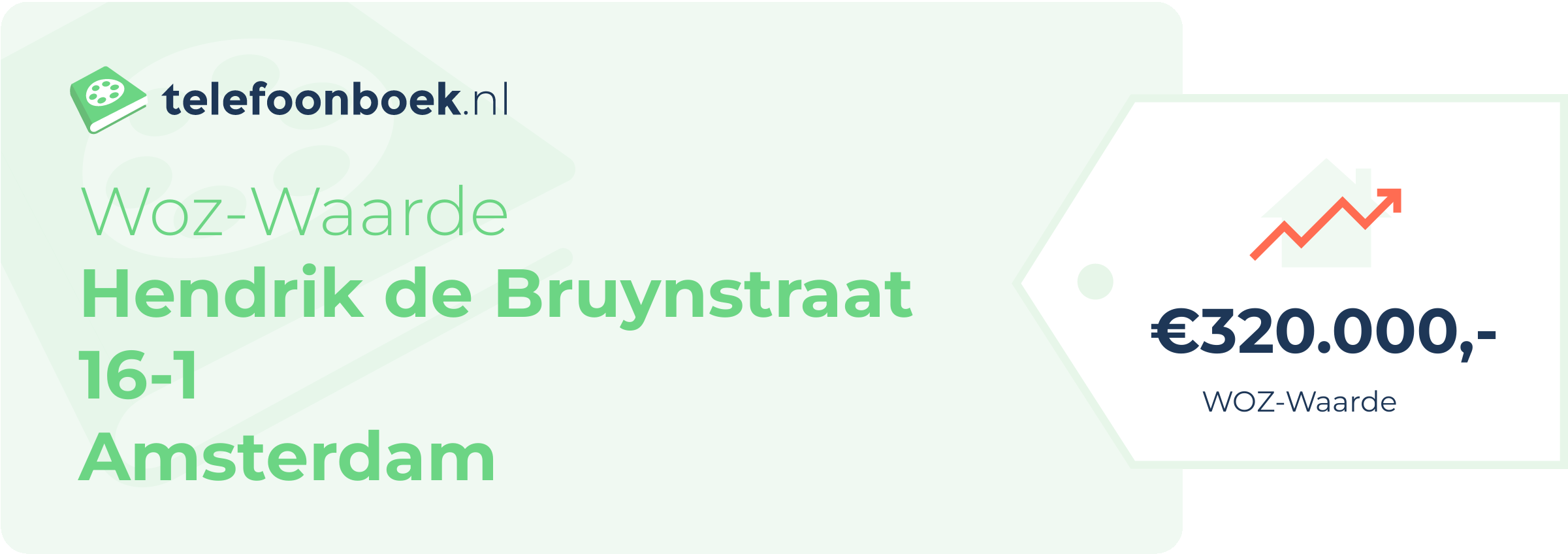 WOZ-waarde Hendrik De Bruynstraat 16-1 Amsterdam
