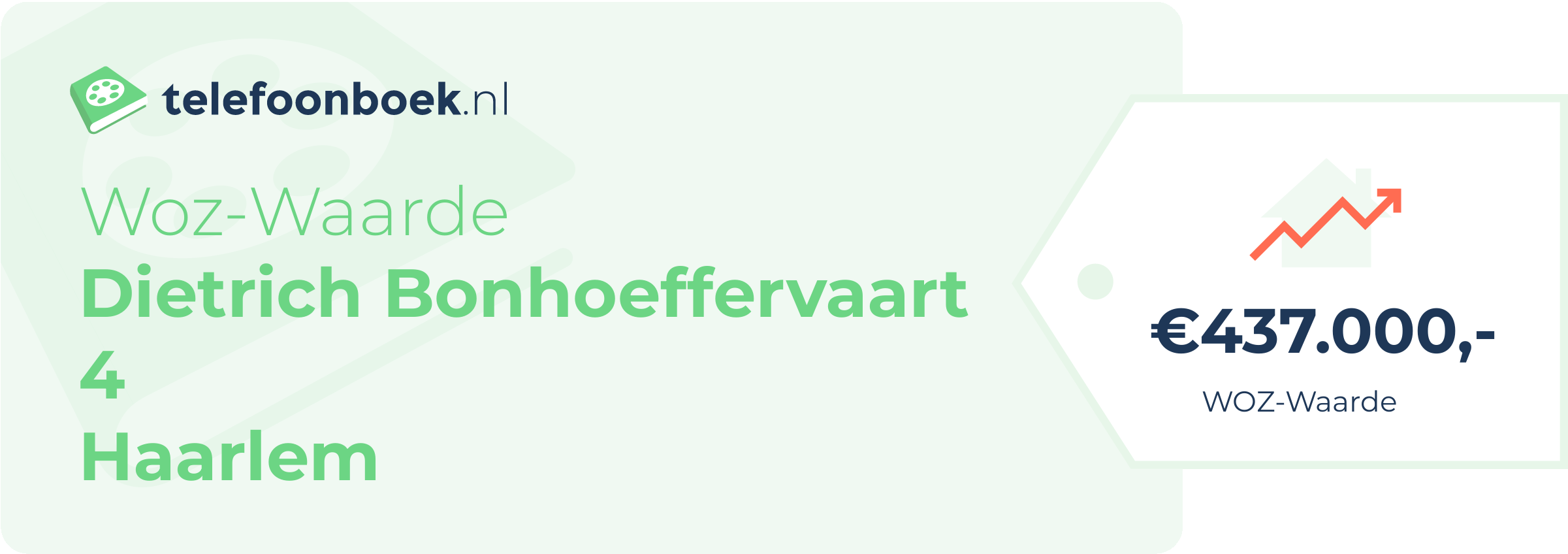 WOZ-waarde Dietrich Bonhoeffervaart 4 Haarlem