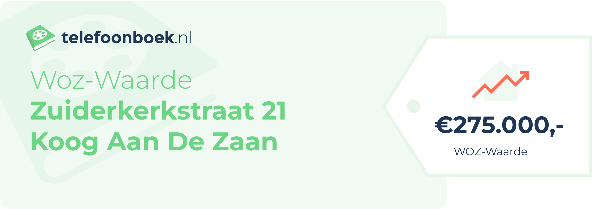 WOZ-waarde Zuiderkerkstraat 21 Koog Aan De Zaan