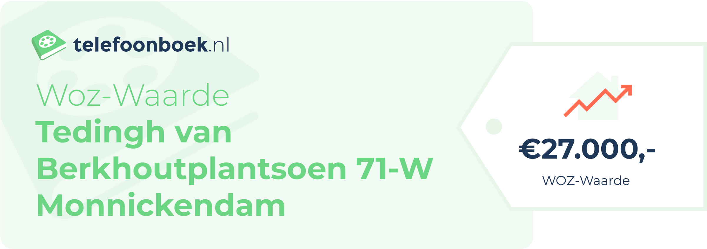 WOZ-waarde Tedingh Van Berkhoutplantsoen 71-W Monnickendam