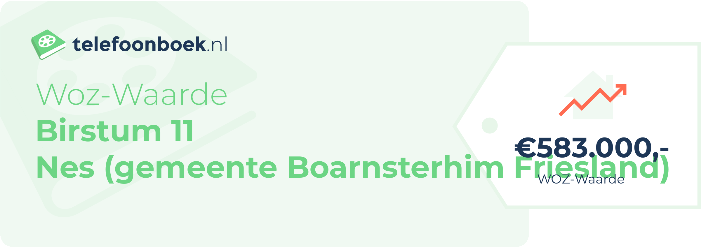 WOZ-waarde Birstum 11 Nes (gemeente Boarnsterhim Friesland)