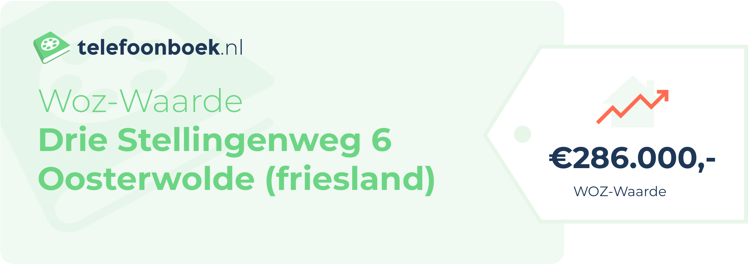 WOZ-waarde Drie Stellingenweg 6 Oosterwolde (Friesland)