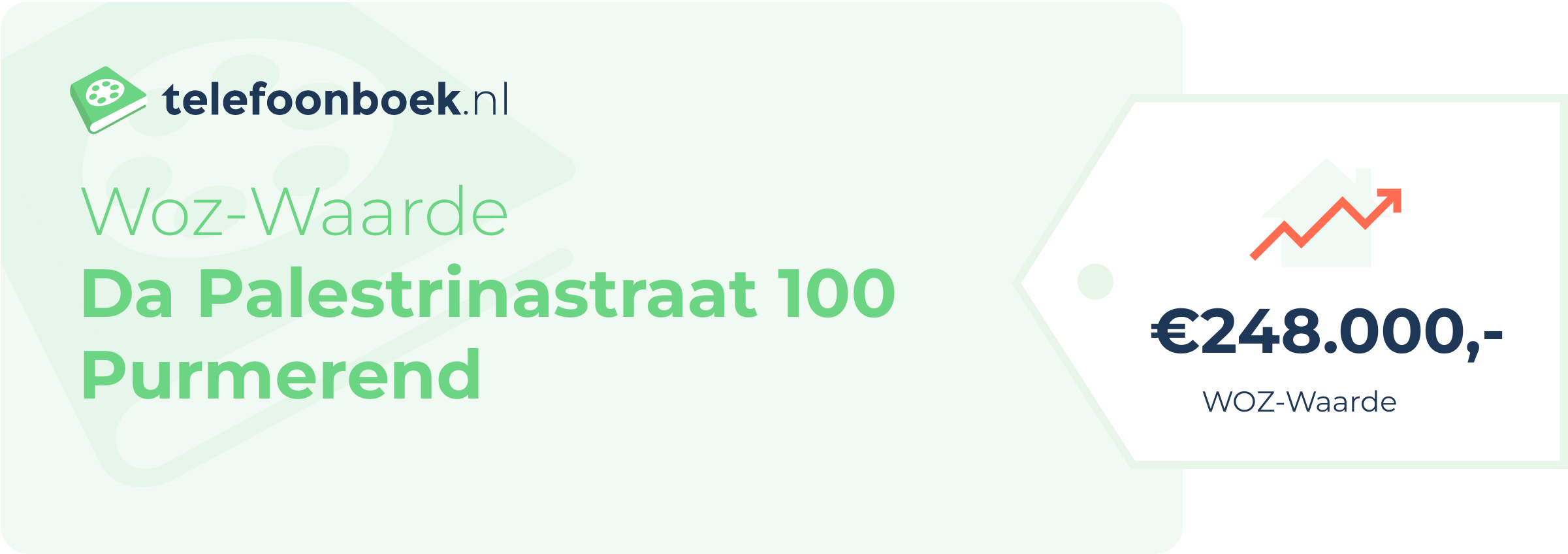 WOZ-waarde Da Palestrinastraat 100 Purmerend