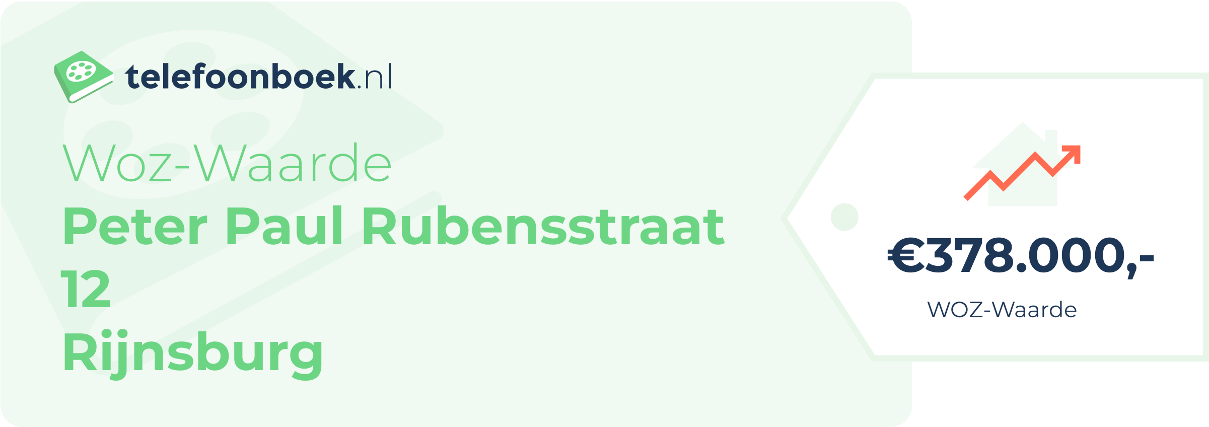 WOZ-waarde Peter Paul Rubensstraat 12 Rijnsburg