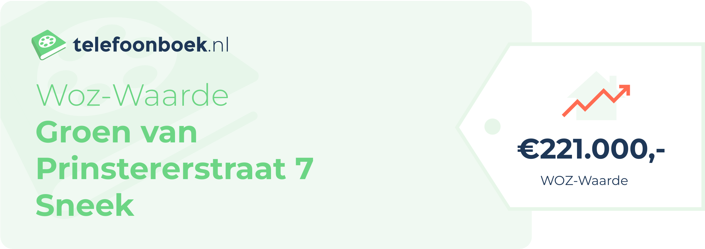 WOZ-waarde Groen Van Prinstererstraat 7 Sneek