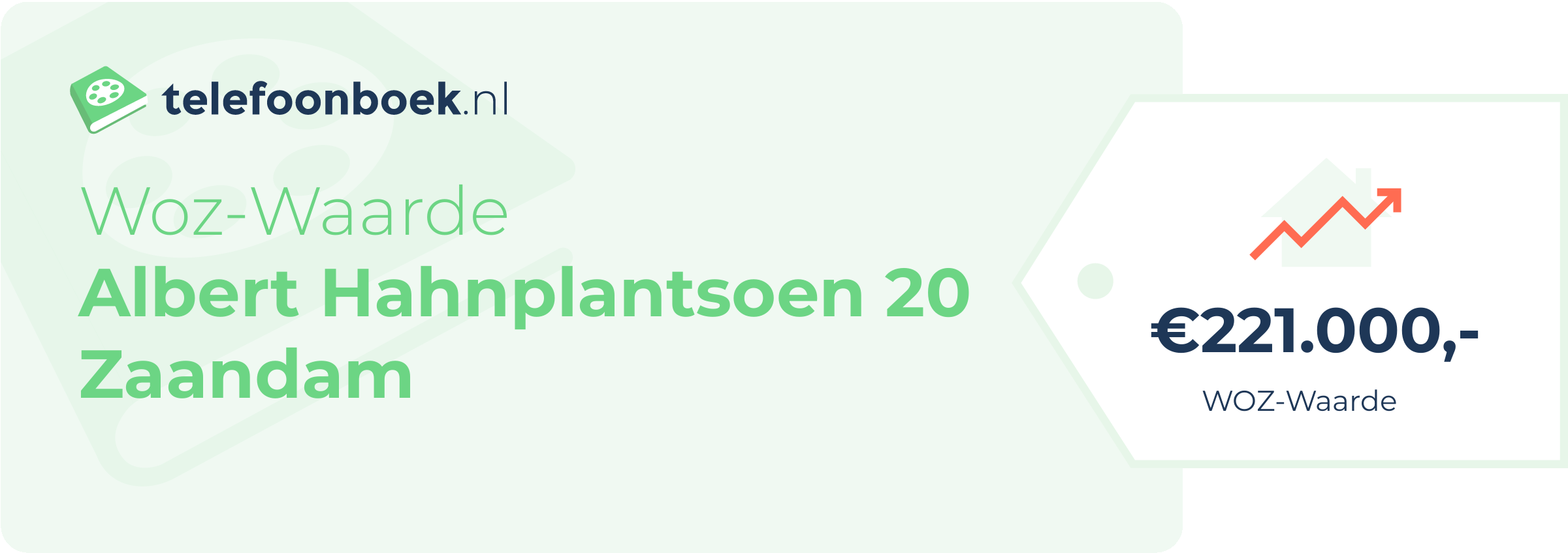 WOZ-waarde Albert Hahnplantsoen 20 Zaandam